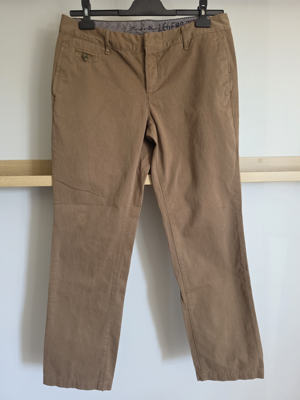 Eddie Bauer Straight-Leg Chino Pants in Tan